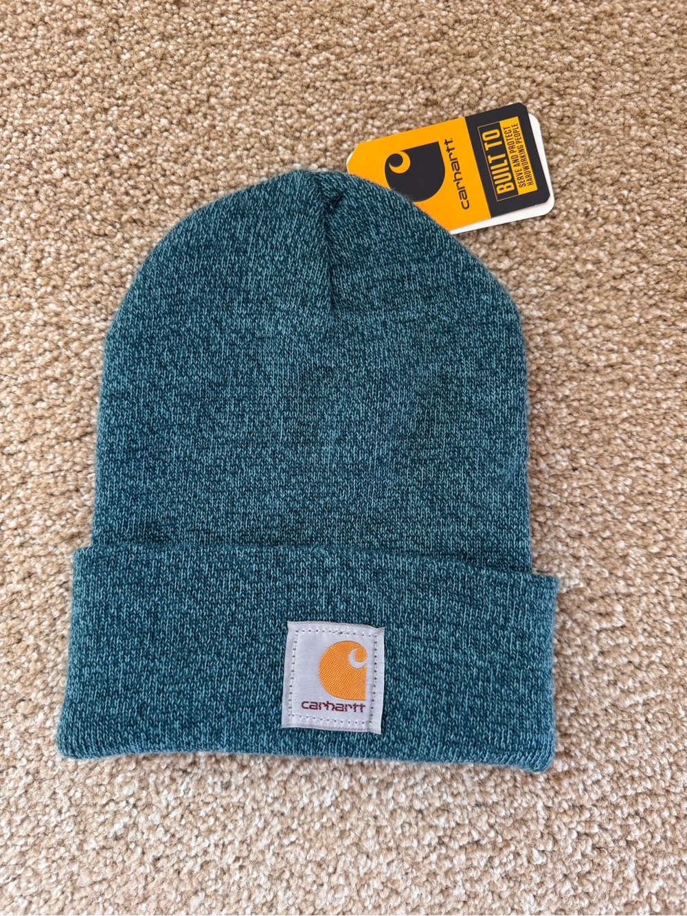 Carhartt Teal Heather Cuffed Beanie